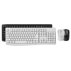 Rapoo X1800PRO 104 Keys Waterproof Multimedia Wireless Keyboard Mouse Set, Black, White