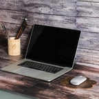 CONTACTS FAMILY Crazy Horse Leather Retro Petal Office Mouse Pad