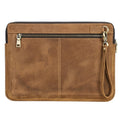 CONTACTS FAMILY Leather Laptop Sleeve For Macbook Pro 14.2 Inch, Brown, Coffee