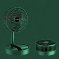 Portable Folding Fan  Retractable Floor Standing Fan,Style:, Rechargeable (White), Rechargeable (Green), USB Plug In  (White), USB Plug In (Green)