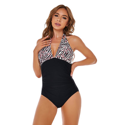 DS40 Ladies Slim and Conservative Halter Neck Swimsuit, S, M, L, XL, XXL