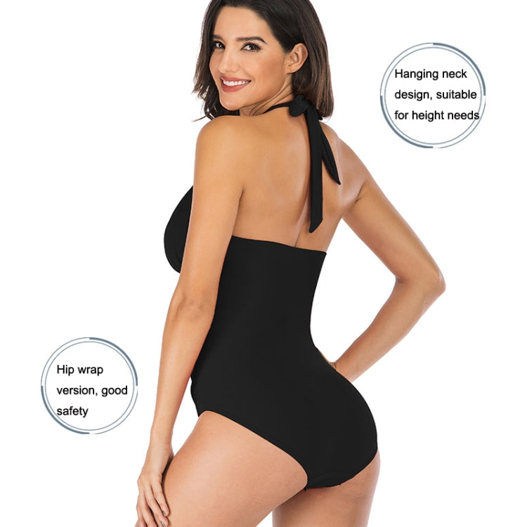 DS40 Ladies Slim and Conservative Halter Neck Swimsuit, S, M, L, XL, XXL