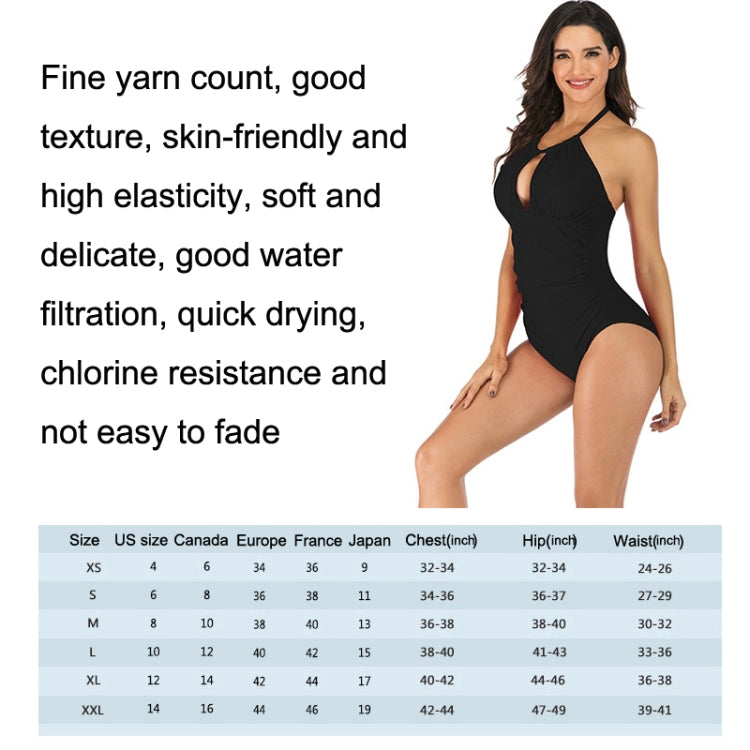 DS40 Ladies Slim and Conservative Halter Neck Swimsuit, S, M, L, XL, XXL