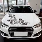 D-908 Summer Flower Totem PVC Car Hood Sticker, D-908