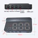 Wireless Car OBD Speed Water Temperature Raising Instrument Panel HD Projector, Wireless Car OBD