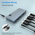 2 In 1 Out 4K 60Hz KVM HDMI Switch  USB Swltch Splitter Box HUB