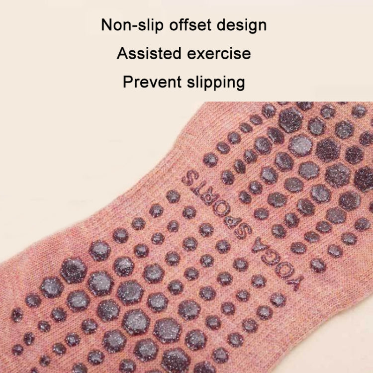 Lengthened Sweat-absorbing Non-slip Yoga Five-finger Socks, Black, Pink, Yellow, Dark Gray, Beige, Dark Green, Flesh Color