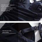 HS18110 Women Belly Cover One-Piece Swimsuit With Chest Pad, S, M, L, XL, XXL