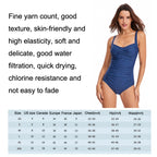 DS02 Ladies Suspender Conservative Triangle One-Piece Swimsuit With Chest Pad, S, M, L, XL, XXL