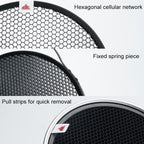 GODOX SN1002 Honeycomb Mesh Reflector Light Effect Accessory For 17cm Standard Cover, Density:, 10°, 20°, 30°, 40°, 50°, 60°