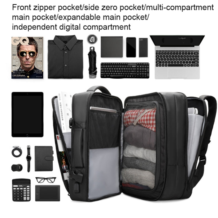 Mark Ryden 17.3 Inch Men Large Capacity Oxford Cloth Computer Backpack,Style:, Ordinary Style, Expansion Style, Raincoat Style