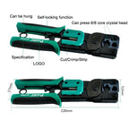 ProsKit Dual-purpose 6/8P Iron Handle Network Ratchet Crimping Plier, CP-376ER