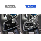 For Chevrolet Corvette C8 2pcs /Set Steering Wheel Button Frame Sticker