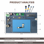 BAKU BA-695  2 in 1 TPR+Silicone Computer Phone Repair Desk Mat Heat Resistant Insulation Mat, BAKU BA-695