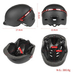 Cycling Helmet Ultralight Bicycle Helmet with Warning Light Remote Control, Cycling Helmet (Black), Cycling Helmet (White)