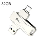 Netac U782C Type-C Dual Interface High-Speed Metal Computer USB Flash Drive, 32GB, 64GB, 128GB