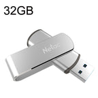 Netac U388 High Speed USB3.0 Metal Rotating Car Computer U Disk, 16GB, 32GB, 64GB, 128GB
