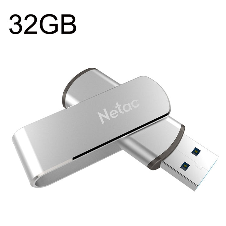 Netac U388 High Speed USB3.0 Metal Rotating Car Computer U Disk, 16GB, 32GB, 64GB, 128GB
