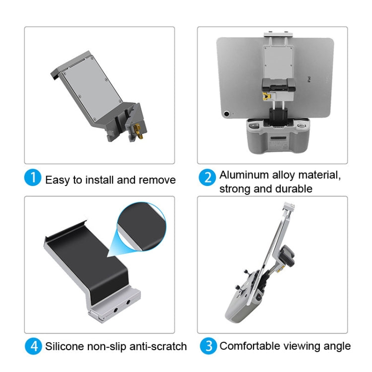 Aluminum Retractable Tablet Extension Stand for DJI Mini 3 Pro/Mavic Air 2S/Air 2/Mini 2