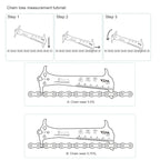 2 PCS VXM 3 In 1 Stainless Steel Mountain Bike Road Bike Chain Gauge, VXM Bike Chain Gauge