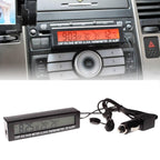 Car Inside And Outside Dual Temperature+Clock+Voltage LED Electronic Display, 4 in 1 Orange+Blue