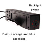 Car Inside And Outside Dual Temperature+Clock+Voltage LED Electronic Display, 4 in 1 Orange+Blue