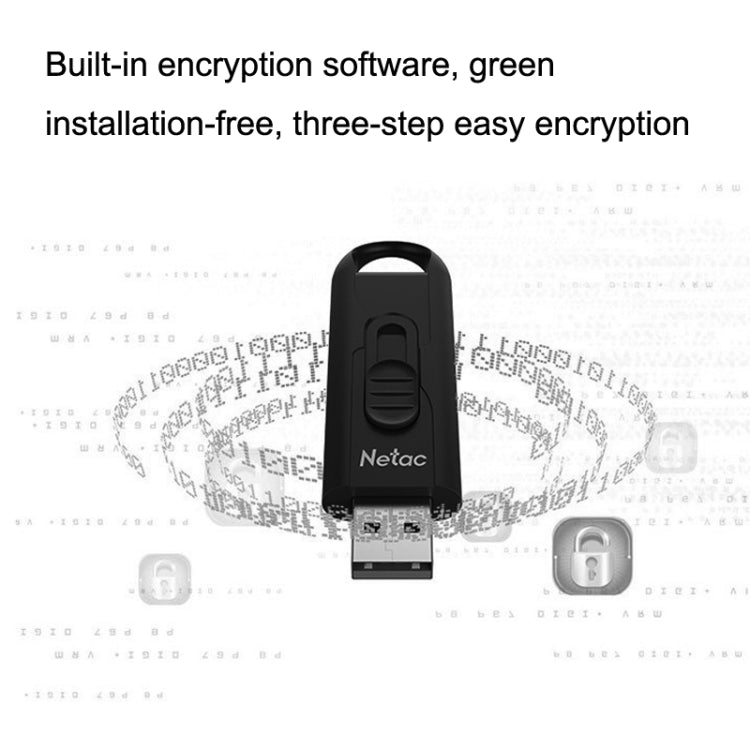 Netac U309 High Speed USB3.0 Push-Pull Encrypted USB Flash Drive, 16GB, 32GB, 64GB, 128GB, 256GB, 512GB