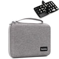 Baona BN-F018 Multifunctional Double Layer EVA Hard Shell U Disk Data Cable Storage Bag, Grey, Black