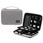 Baona BN-F018 Multifunctional Double Layer EVA Hard Shell U Disk Data Cable Storage Bag, Grey, Black