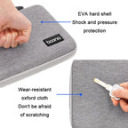 Baona BN-F018 Multifunctional Double Layer EVA Hard Shell U Disk Data Cable Storage Bag, Grey, Black