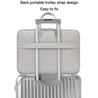 Baona BN-Q006 PU Leather Full Opening Laptop Handbag, For 11/12 inches, For 13/13.3/14 inches, For 15/15.6 inches, For 16/17 inches