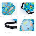 Wet And Dry Separation Waterproof Drawstring Shoulder Beach Swimming Bag For Children, Black S, Black L, Pink S, Pink L, Blue S, Blue L, Tibetan S, Tibetan L, Gray S, Gray L