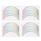 2 Sets Wheel Hub Protective Sticker For Scooter Bicycle Electric Vehicle, Silver Colorful, Red, Yellow, Blue, Green, White