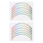 2 Sets Wheel Hub Protective Sticker For Scooter Bicycle Electric Vehicle, Silver Colorful, Red, Yellow, Blue, Green, White