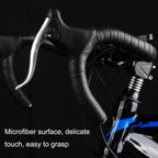 1 Pair Carbon Fiber Texture Road Bike Ties Snakeskin Handlebar Ties, Black, White