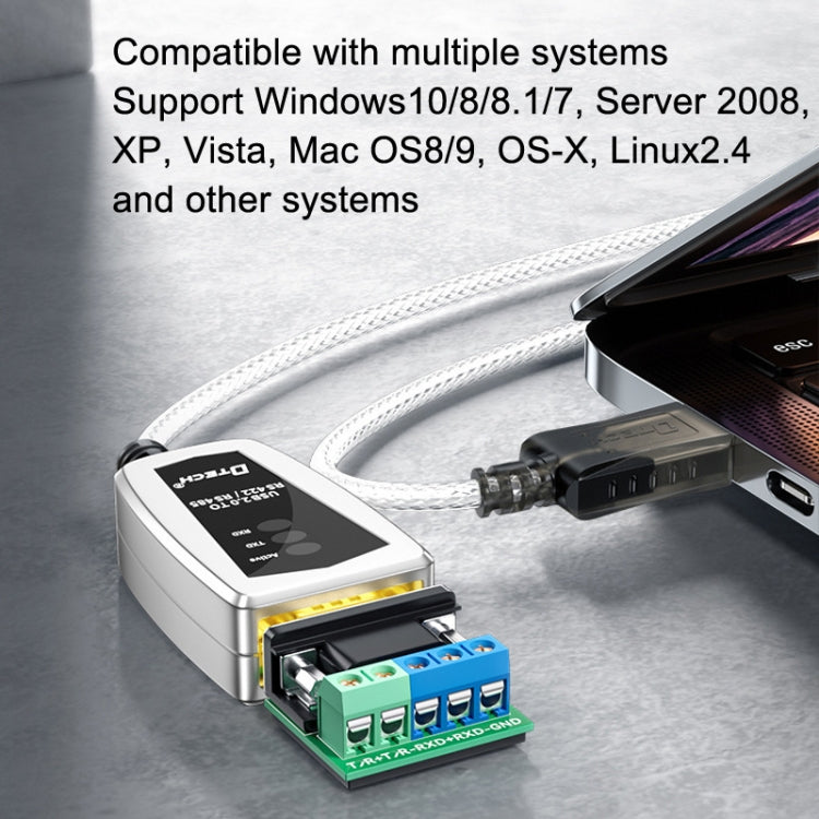 DTECH DT-5019 USB To RS485/422 Industrial Converter Serial Line Communication Adapter, DT-5019 1.2m