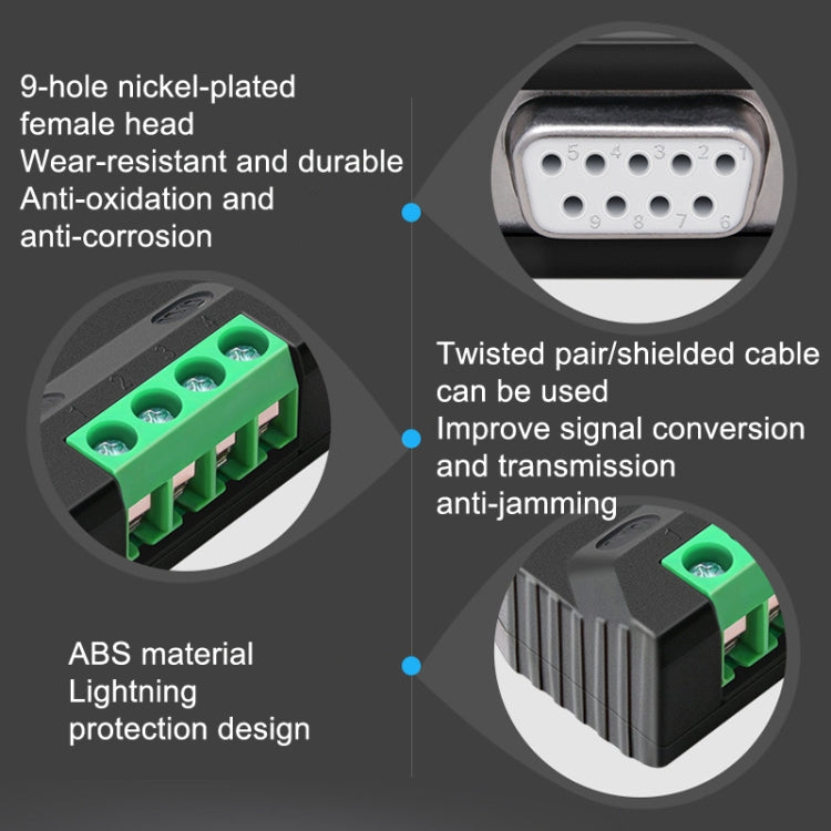 DTECH DT-9001 Industrial Grade Lightning And Surge Protection RS232 To 485 Converter, DT-9001