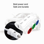 MEICHELE Car Cigarette Lighter Charger Dual USB 1A+2.1A With Switch, Black Voltage Version, White Voltage Version