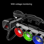 MEICHELE Car Cigarette Lighter Charger Dual USB 1A+2.1A With Switch, Black Voltage Version, White Voltage Version