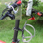 Bicycle Aluminum Alloy Bottle Cage Conversion Seat Fixed Adjustable Bottle Cage, Red, Silver, Black