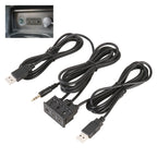 Car Universal Modification Dual Type-C+AUX Charging Interface Seat, Type-C+Type-C+AUX