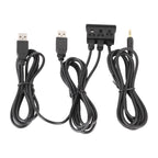 Car Universal Modification Dual Type-C+AUX Charging Interface Seat, Type-C+Type-C+AUX