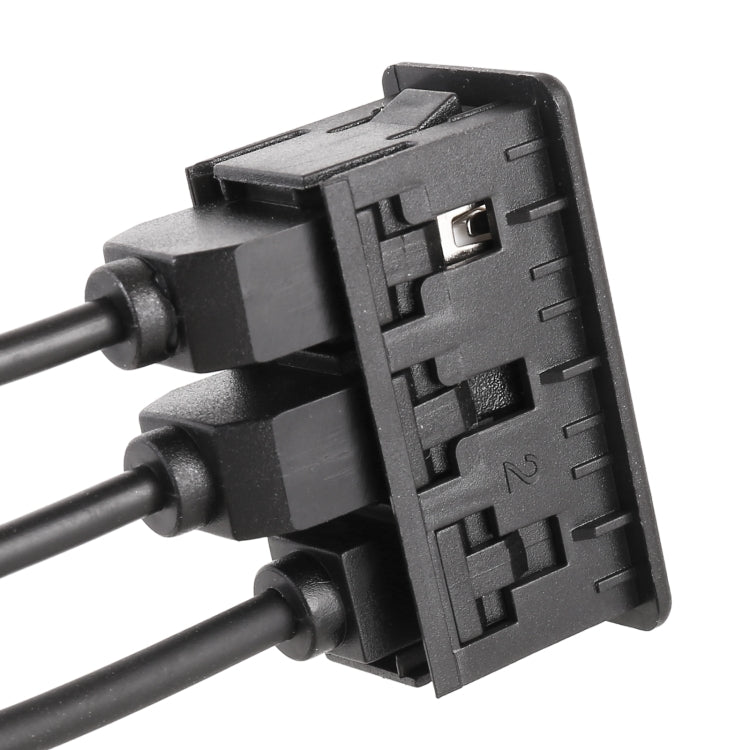 Car Universal Modification Dual Type-C+AUX Charging Interface Seat, Type-C+Type-C+AUX