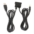 Car Universal Modified Type-C+AUX Interface Charging Use Extension Seat, Type-C+AUX