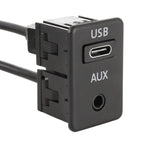 Car Universal Modified Type-C+AUX Interface Charging Use Extension Seat, Type-C+AUX