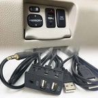 Car Universal Modification Dual USB +AUX Interface Charging Seat, USB+USB+AUX