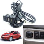Car Universal Modification Dual USB +AUX Interface Charging Seat, USB+USB+AUX