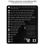 117 In 1 Screwdriver Set Watch Game Console Disassembly Tool, 117 In 1