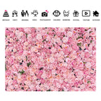 2.1m X 1.5m Pink Rose Wall Background Festive Party Photography Cloth