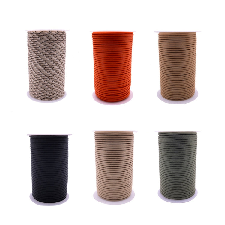 100m 9 Core 550 Umbrella Rope Outdoor Camp Rescue Bundle Tent Rope Mountain Rope, 100m Green, 100m Khaki, 100m Brown, 100m Desert, 100m Orange, 100m Black